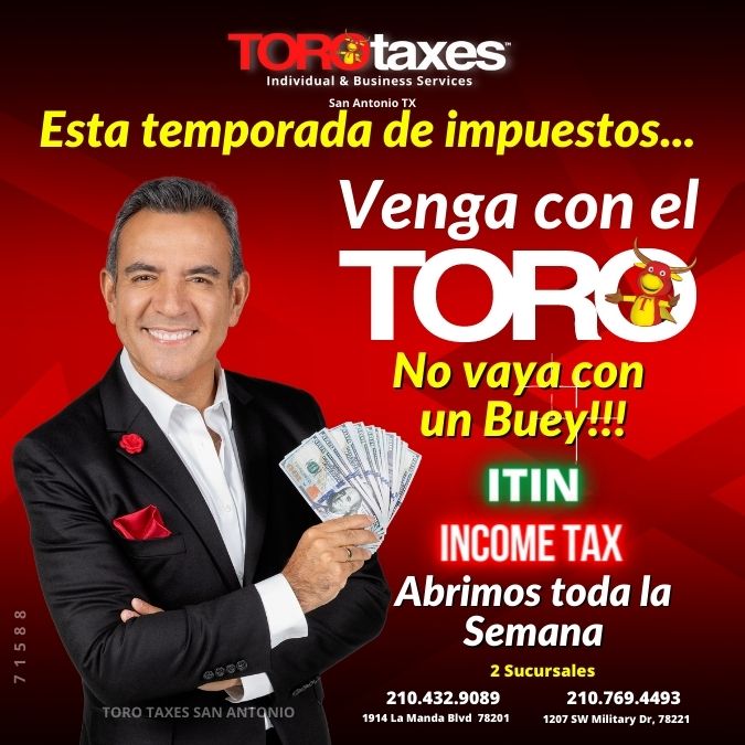 Toro Taxes San Antonio ITIN Number Tax Prepare